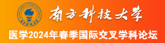 欧美操B视频南方科技大学医学2024年春季国际交叉学科论坛